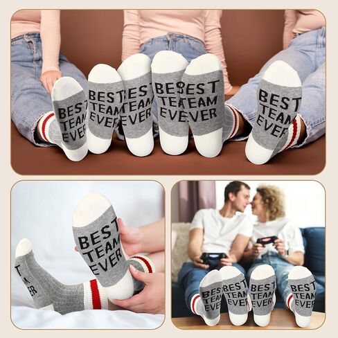 12 Pairs Best Team Ever Socks Employee Appreciation Socks Gift Employee Christmas Gift Thank You Gifts Bulk for Staff Coworkers Teacher Nurse Volunteer Employee Men Women Adults in Saudi Arabia