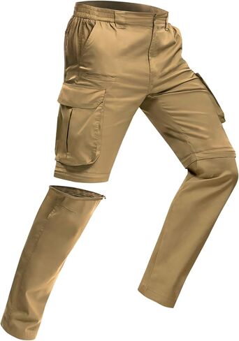 Convertible Mens Hiking Pants - Zip Off Lightweight Quick Dry Cargo Pants for Men 8 Pockets for Camping Travel Fishing in Saudi Arabia