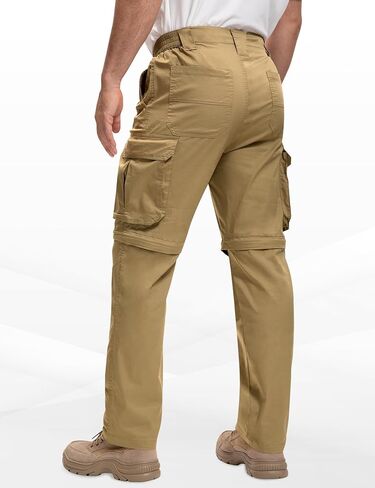 Convertible Mens Hiking Pants - Zip Off Lightweight Quick Dry Cargo Pants for Men 8 Pockets for Camping Travel Fishing in Saudi Arabia