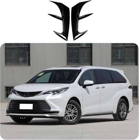 Car Accessories Rear Tail Light Lower Side Cover Trim Protective Frame Molding Compatible withToyota Sienna 2021 2022 2023 2024 (Glossy Black) 2PCS ABS in Saudi Arabia