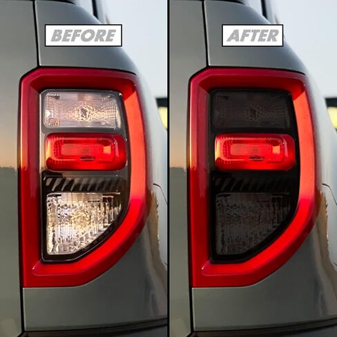 Slickmod Precut Vinyl Smoke Lint لعام 2021-2022 Ford Bronco Sport Wanillight (1. إشارة خلفي وعكس ، 20 ٪ دخان مظلم) in Kuwait
