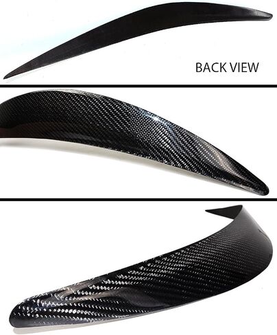JDM Black Real Carbon Fiber Left + Right Headlight Eyelids Cover Compatible for 2014-2022 Infiniti Q50 in Saudi Arabia