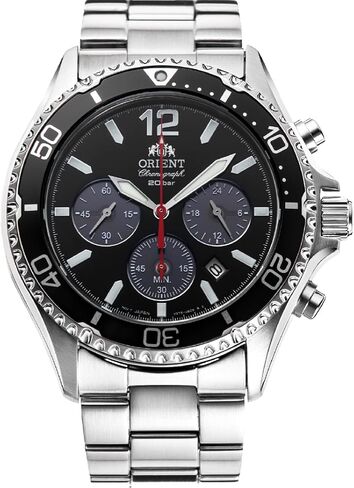 Orient Solar Quartz 200m Diver Style Watch with Chronograph and Sapphire Crystal in Saudi Arabia