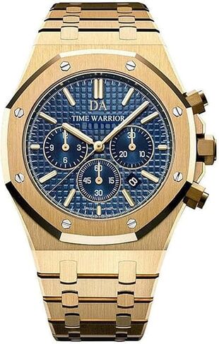 Men's Watches DA Royalty Gold Luxury Watch Chronograph 316 Stainless Steel, Blue Dial, Japanese Movement AP Style in Saudi Arabia