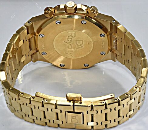 Men's Watches DA Royalty Gold Luxury Watch Chronograph 316 Stainless Steel, Blue Dial, Japanese Movement AP Style in Saudi Arabia