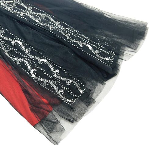 Women 's 1920s Sequin Gatsby Maxi Long Evening Prom Mermaid Hem Dress with 20s Costume Accessories in Kuwait