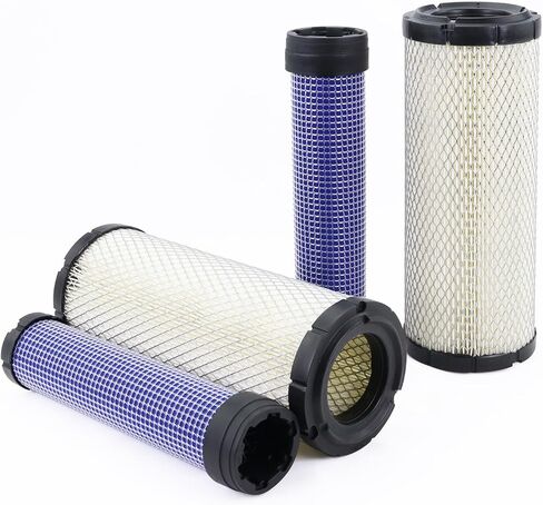 Kefly Inner & Outer Air Filter 11013-7044 11013-7045 Replaces Kawasaki 11013-7019, 11013-7020, Kohler 25 083 01, 25 083 04, Kubota TA040-93220, TA040-93230, John Deere M131802 M131803 (4 pcs) in Kuwait