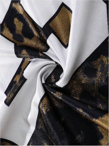 WDIRARA Men's Cheetah Letter Graphic Tees Oversized V Neck Short Sleeve Jersey T Shirt Tops in Saudi Arabia