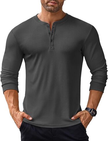 قمصان Henley ذات الأكمام الطويلة للرجال in Saudi Arabia