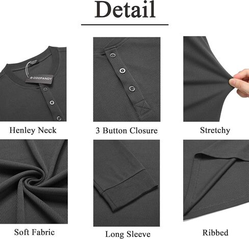 قمصان Henley ذات الأكمام الطويلة للرجال in Saudi Arabia