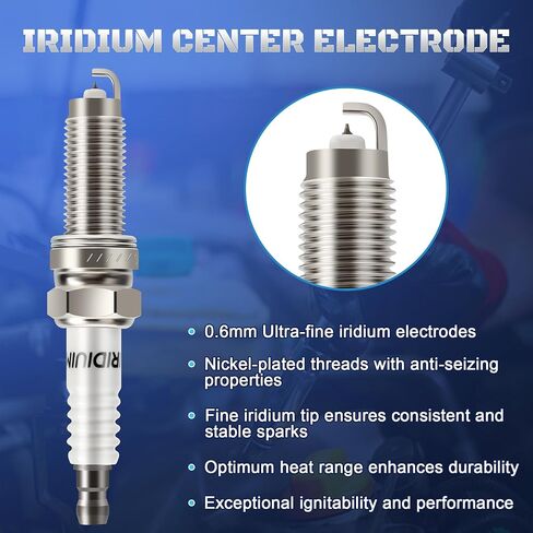 Iridium Platinum Spark Plugs 6 Pack 95350 DILZKR7B11G Compatible with Acura MDX TLX RLX 2014 2015 2016 2017 2018 2019 2020 & Honda Odyssey Pilot Passport Ridgeline 2017 2018 2019 2020 V6 3.5L in Saudi Arabia