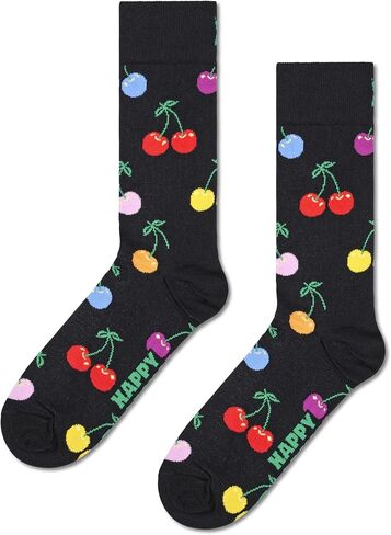 طقم جوارب للكاحل بألوان الموز والأناناس من Happy Socks - للرجال والنساء - قطن مستدام - مقاس 10-13 (عبوتان) in Saudi Arabia