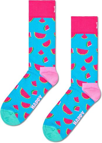 طقم جوارب للكاحل بألوان الموز والأناناس من Happy Socks - للرجال والنساء - قطن مستدام - مقاس 10-13 (عبوتان) in Saudi Arabia
