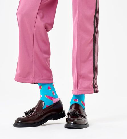 طقم جوارب للكاحل بألوان الموز والأناناس من Happy Socks - للرجال والنساء - قطن مستدام - مقاس 10-13 (عبوتان) in Saudi Arabia
