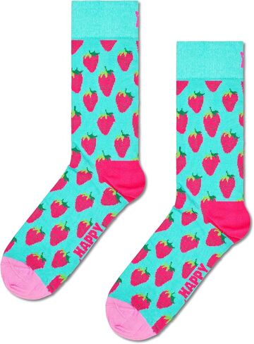 طقم جوارب للكاحل بألوان الموز والأناناس من Happy Socks - للرجال والنساء - قطن مستدام - مقاس 10-13 (عبوتان) in Saudi Arabia