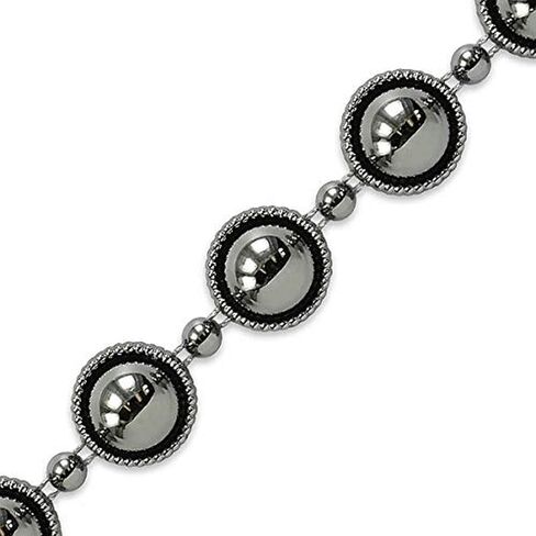 Trims by the Yard 5 Yards of Sage Flat-Back Gun Metal Pearl 3/4" Trim, Gunmetal in Saudi Arabia