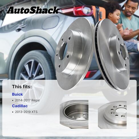 مجموعة Autoshack من 4 بديلة دوارات الفرامل الأمامية والخلفية لعام 2013 2014 2015 2015 2017 2018 2018 Cadillac XTS 2014-2017 Buick Regal 2.0L 3.6L V6 AWD FWD BRK030435509 in Kuwait