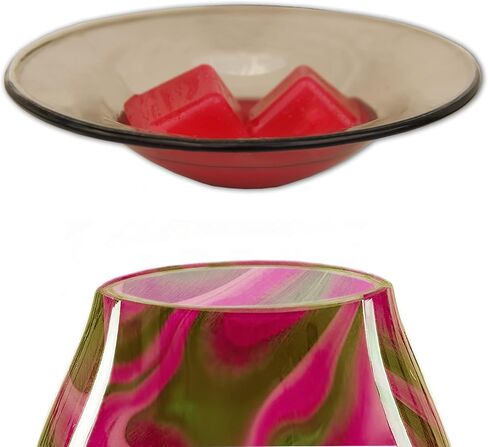 كبير -4.5 بوصة زيت بديل شمع الدفء الدافئ صينية صينية Meld موقد صفيحة صفيحة ناشر الرائحة بطانة بطانة وعاء Scentsy Tart arera armaining Calentador de Fragancia دخان أو لون بني (وحدة واحدة) in Kuwait