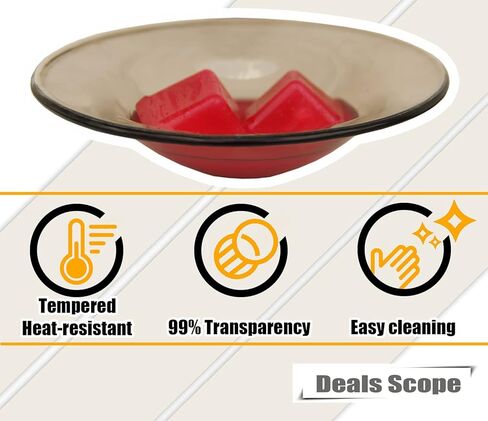 كبير -4.5 بوصة زيت بديل شمع الدفء الدافئ صينية صينية Meld موقد صفيحة صفيحة ناشر الرائحة بطانة بطانة وعاء Scentsy Tart arera armaining Calentador de Fragancia دخان أو لون بني (وحدة واحدة) in Kuwait