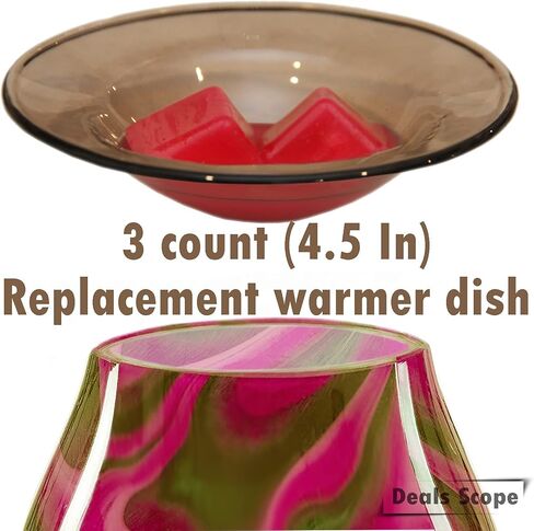 كبير -4.5 بوصة زيت بديل شمع الدفء الدافئ صينية صينية Meld موقد صفيحة صفيحة ناشر الرائحة بطانة بطانة وعاء Scentsy Tart arera armaining Calentador de Fragancia دخان أو لون بني (وحدة واحدة) in Kuwait