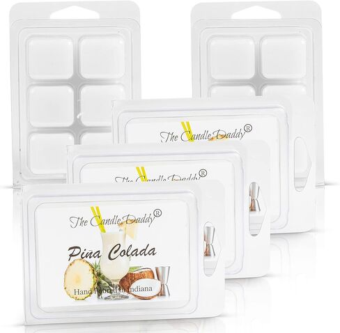 شمعة Daddy Pina Colada - رائحة المشروبات الاستوائية - أقصى مكعبات/ذوبان شمع معطرة - 5 حزم -10 أوقية إجمالي 30 مكعب in Saudi Arabia