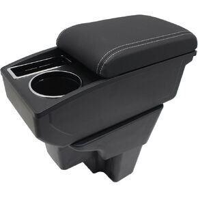 Car Armrest Box for Kia Rio 2018-2023 Auto Accessories Center Console Leather Arm Rest Double-Layer Storage Space with Cup Holder (Black Thread) in Saudi Arabia