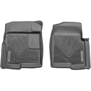 Husky Liners X-Act Contour Floor Haps | يناسب 2009-2014 Ford F-150 جميع سيارات الأجرة ث/خارج SHIFTER يدوي | الصف الأمامي ، 2 -PC أسود - 53311 in Kuwait