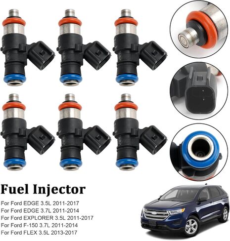 تتوافق حقن الوقود 6pcs Ford Edge 3.5L 2011-2017 ، Edge 3.7L 2011-2014 ، Explorer 3.5L 2011-2017 ، Flex 3.5L 2013-2017# 0280158191 in Kuwait