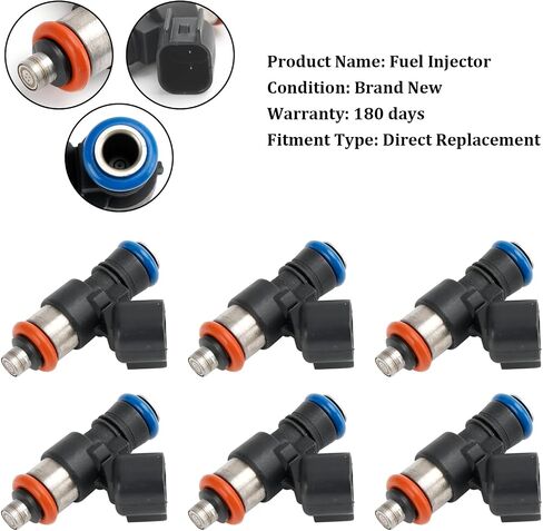 تتوافق حقن الوقود 6pcs Ford Edge 3.5L 2011-2017 ، Edge 3.7L 2011-2014 ، Explorer 3.5L 2011-2017 ، Flex 3.5L 2013-2017# 0280158191 in Kuwait