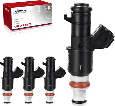 4PCS Fuel Injectors 8 Holes Compatible with Acura RSX 2005-2006, for Honda Accord 2003-2007, CR-V 2005-2009, Element 2003-2011 L4 2.4L Replace# 16450RAAA01 in Saudi Arabia