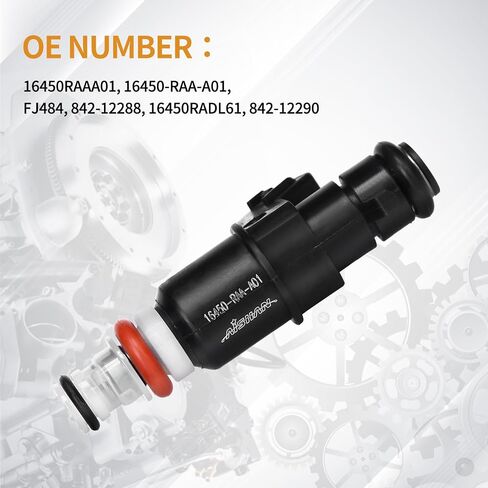 4PCS Fuel Injectors 8 Holes Compatible with Acura RSX 2005-2006, for Honda Accord 2003-2007, CR-V 2005-2009, Element 2003-2011 L4 2.4L Replace# 16450RAAA01 in Saudi Arabia