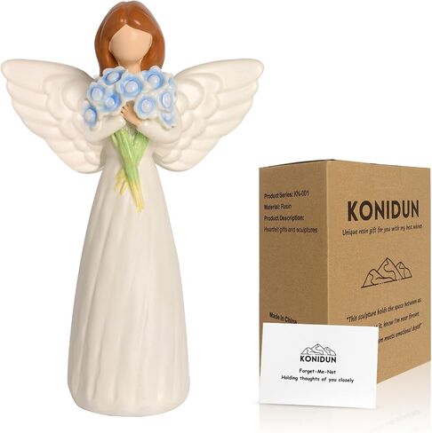 تمثال Angel With Me Not Bouquet - 5.5 بوصة شخصية ملاك للملاك للرفوف/ديكور الطاولة ، هدية روحية للنساء وأمي ، عيد ميلاد عيد الميلاد يدويًا زخرفة منزل in Kuwait