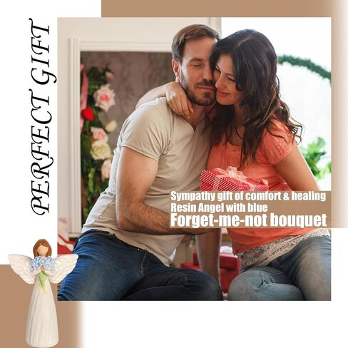 تمثال Angel With Me Not Bouquet - 5.5 بوصة شخصية ملاك للملاك للرفوف/ديكور الطاولة ، هدية روحية للنساء وأمي ، عيد ميلاد عيد الميلاد يدويًا زخرفة منزل in Kuwait