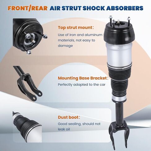 1x Front Left Air Suspension Strut Spring Shock Absorber Compatible for 2013-2017 MERCEDES BENZ GL350 GL450 GL550 GL63 AMG X166 1663202513 (Driver Side Only) in Saudi Arabia