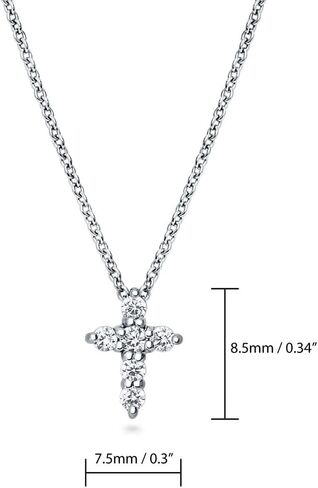 Berricle Sterling Silver Gold قلادة قلادة متشابكة للنساء ، Zirconia CZ - Sideways Cross ، Filigree Styles in Saudi Arabia
