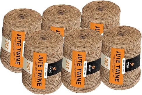 Jute Twine - 3 Ply Brown Roll 150' Jute Twine for Crafts - Soft Yet Strong Natural Jute String, Burlap String, Wrapping, Packing Materials, Decorative Rope Cord for Hanging Craft Ornaments in Kuwait