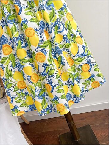 Milumia Women's Boho Floral Fruit Print Cami Dress Cut Out Twisted Flowy Midi Dresses Summer in Saudi Arabia