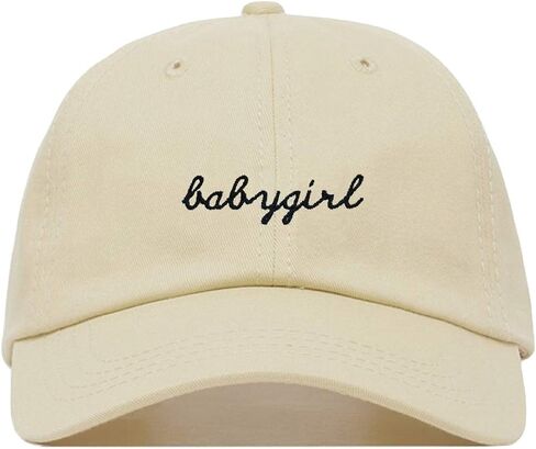 Babygirl Baseball Hat, Embroidered Dad Cap, Unstructured Soft Cotton, Adjustable Strap Back (Multiple Colors) in Saudi Arabia