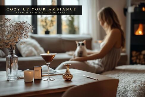Espresso Martini Candle Premium Edition - هدايا اسبريسو مارتيني المثالية ، فريدة من نوعها ومضحكة للنساء والرجال كشمعة قهوة لطيفة ، هدايا عيد الميلاد لديكور إسبرسو مارتيني in Saudi Arabia