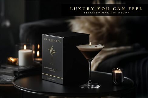 Espresso Martini Candle Premium Edition - هدايا اسبريسو مارتيني المثالية ، فريدة من نوعها ومضحكة للنساء والرجال كشمعة قهوة لطيفة ، هدايا عيد الميلاد لديكور إسبرسو مارتيني in Saudi Arabia