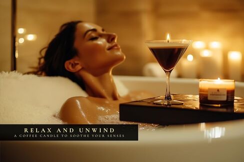Espresso Martini Candle Premium Edition - هدايا اسبريسو مارتيني المثالية ، فريدة من نوعها ومضحكة للنساء والرجال كشمعة قهوة لطيفة ، هدايا عيد الميلاد لديكور إسبرسو مارتيني in Saudi Arabia
