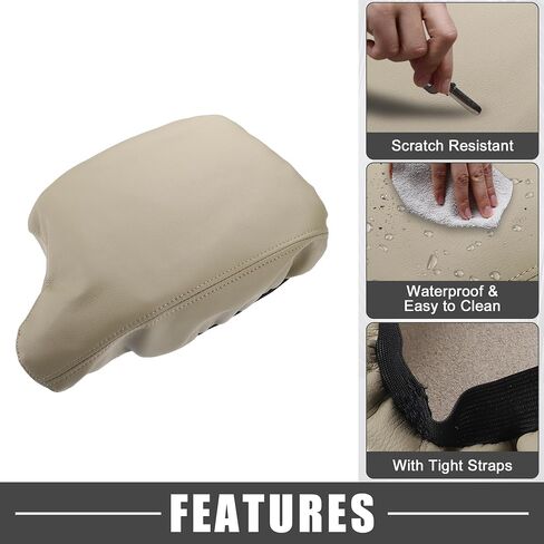 Car Center Console Seat Armrest Cover Interior Protective Lid Storage Covers Trim for Honda Accord 2013-2017 Beige in Saudi Arabia