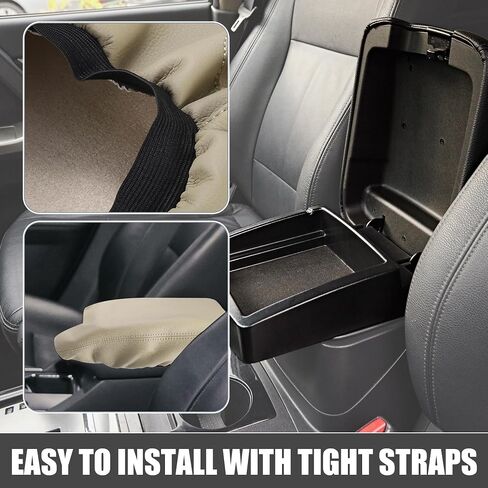 Car Center Console Seat Armrest Cover Interior Protective Lid Storage Covers Trim for Honda Accord 2013-2017 Beige in Saudi Arabia