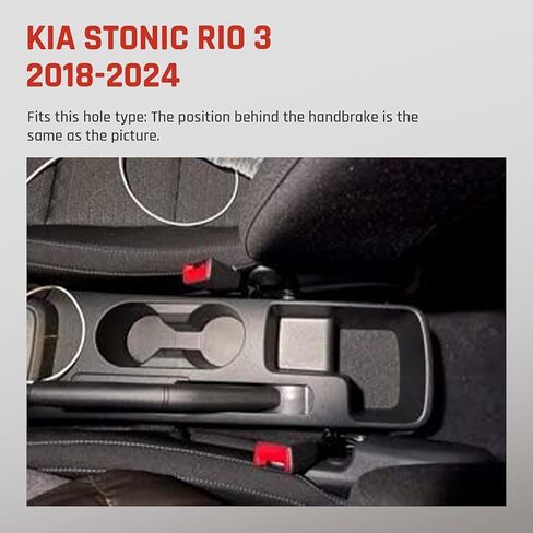 Car Armrest Box for Kia Rio 2018-2023 Auto Accessories Center Console Leather Arm Rest Double-Layer Storage Space with Cup Holder (Black Thread) in Saudi Arabia