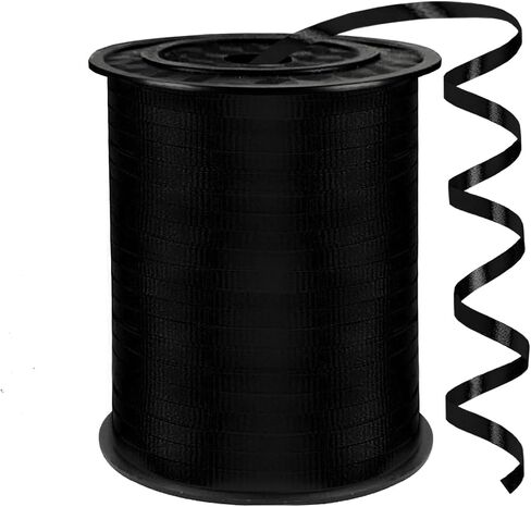 Black Curling Ribbon,500 Yards Ribbons for Crafts,1/5 Inch Ribbon,Balloon String, Party Decoration,Ribbons for Florist Flower Bows for Graduation Supplies in Kuwait