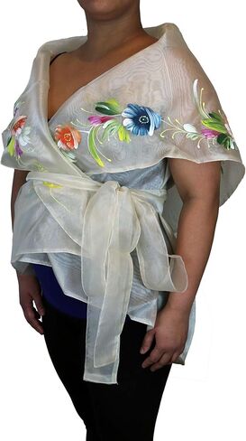 بانويلو فلبينية | شال زهرة مطلي باليد للنساء in Kuwait