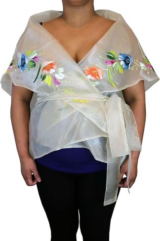 بانويلو فلبينية | شال زهرة مطلي باليد للنساء in Kuwait