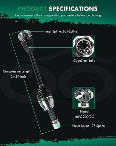 SCITOO Front Left Driver Side CV Axle Shaft Assembly Fit for INFINITI G25,for INFINITI G35,for INFINITI G37 2.5L,3.5L,3.7L in Saudi Arabia