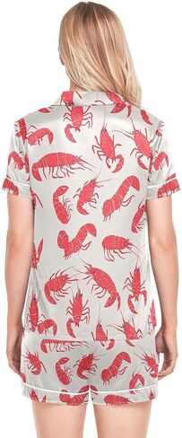 vvfelixl toucan macaw parrot pajamas مجموعة الساتان pajamas مجموعة للنساء لينة قصيرة الأكمام 2 قطعة pj set s-xxl in Saudi Arabia