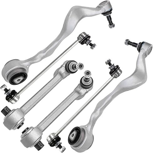 Detroit Axle - Front 6pc Control Arms Sway Bars for BMW 128i 135i 323i 325i 328i 330i 335d 335i 335is X1, Front Lower Forward Rearward Control Arms and Sway Stabilizer Bar Links Replacement in Saudi Arabia